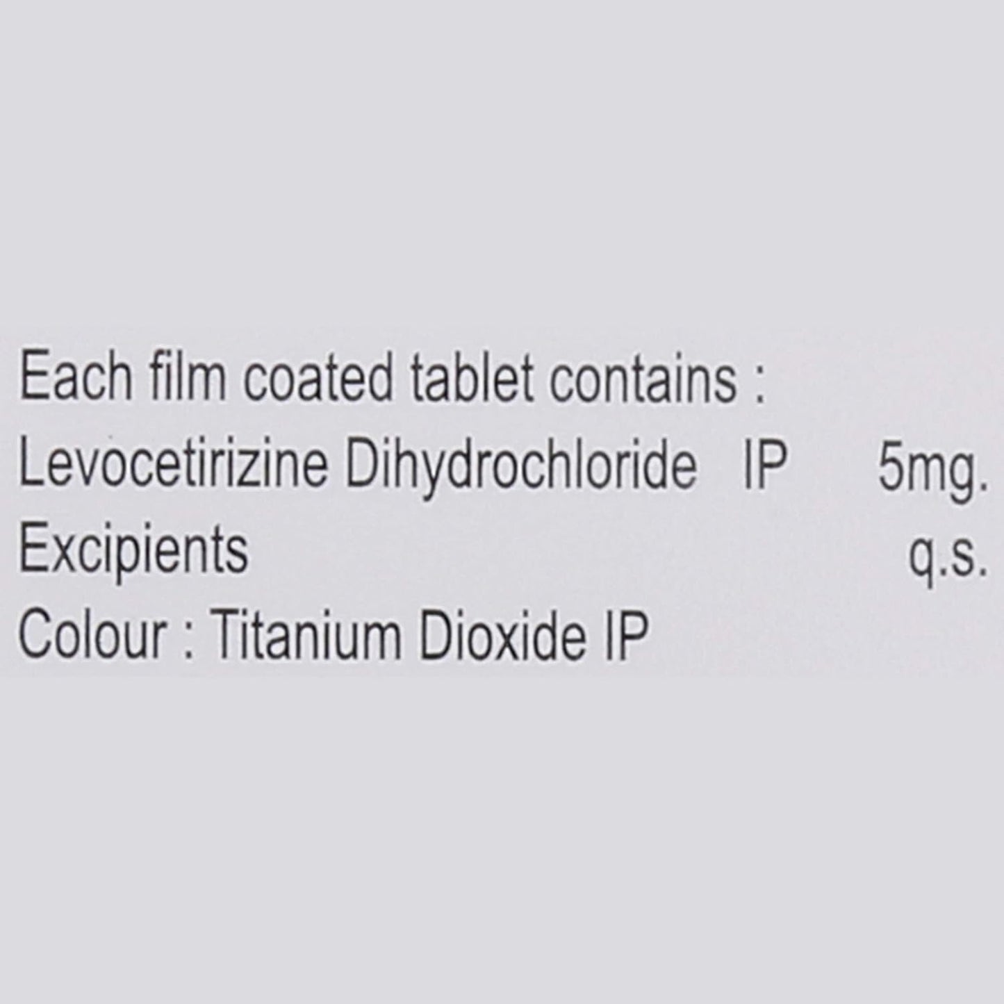 Verlicet 5 - Strip of 10 Tablets