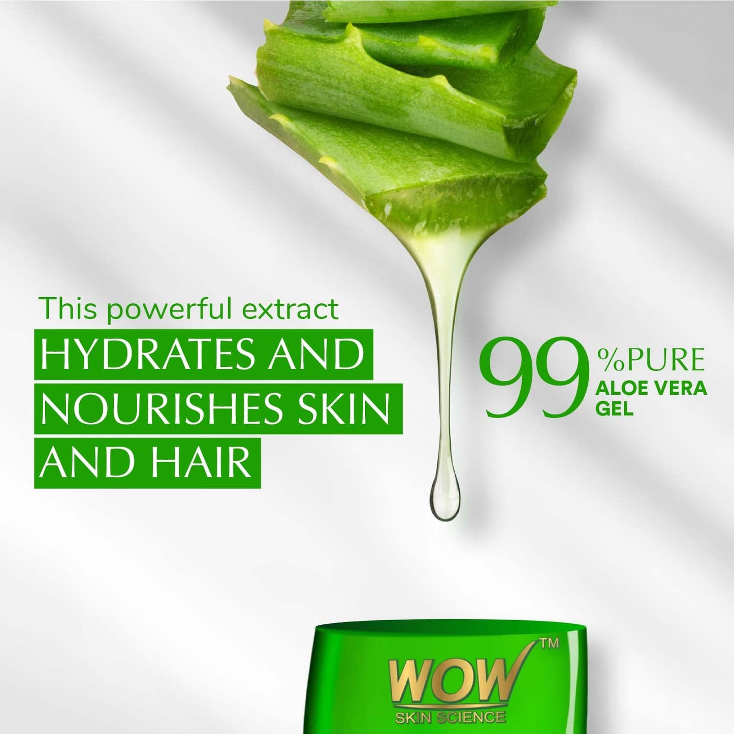 WOW Skin Science 99% Pure Aloe Vera Gel for Face, Skin & Hair - 150ml | Ultimate Gel For Glowing Skin | For Both Men and Women