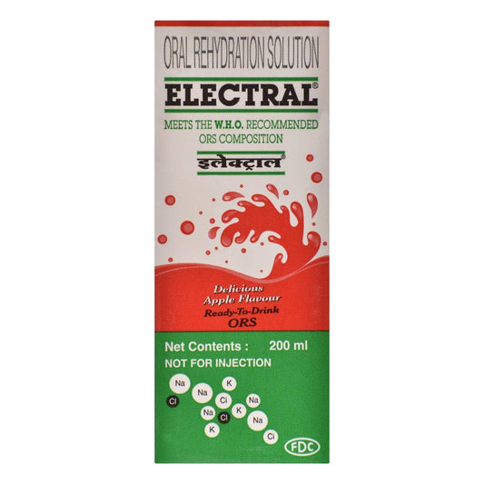 Electral - Pack of 200 ml Apple Flavour Oral Rehydration Solution