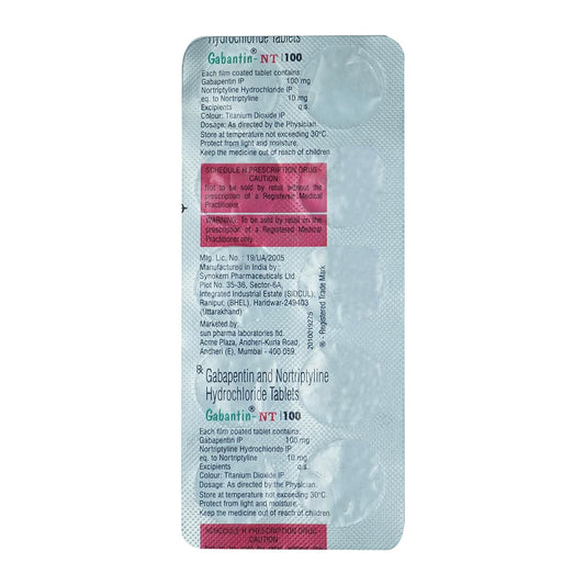 Gabantin-NT 100 - Strip of 10 Tablets