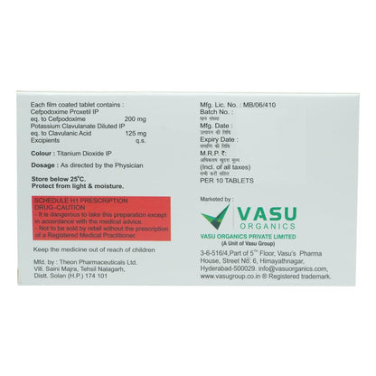 Vopaxa-CV - Strip of 10 Tablets