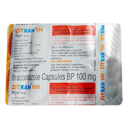 Zitran 100 mg - Strip of 10 Capsules