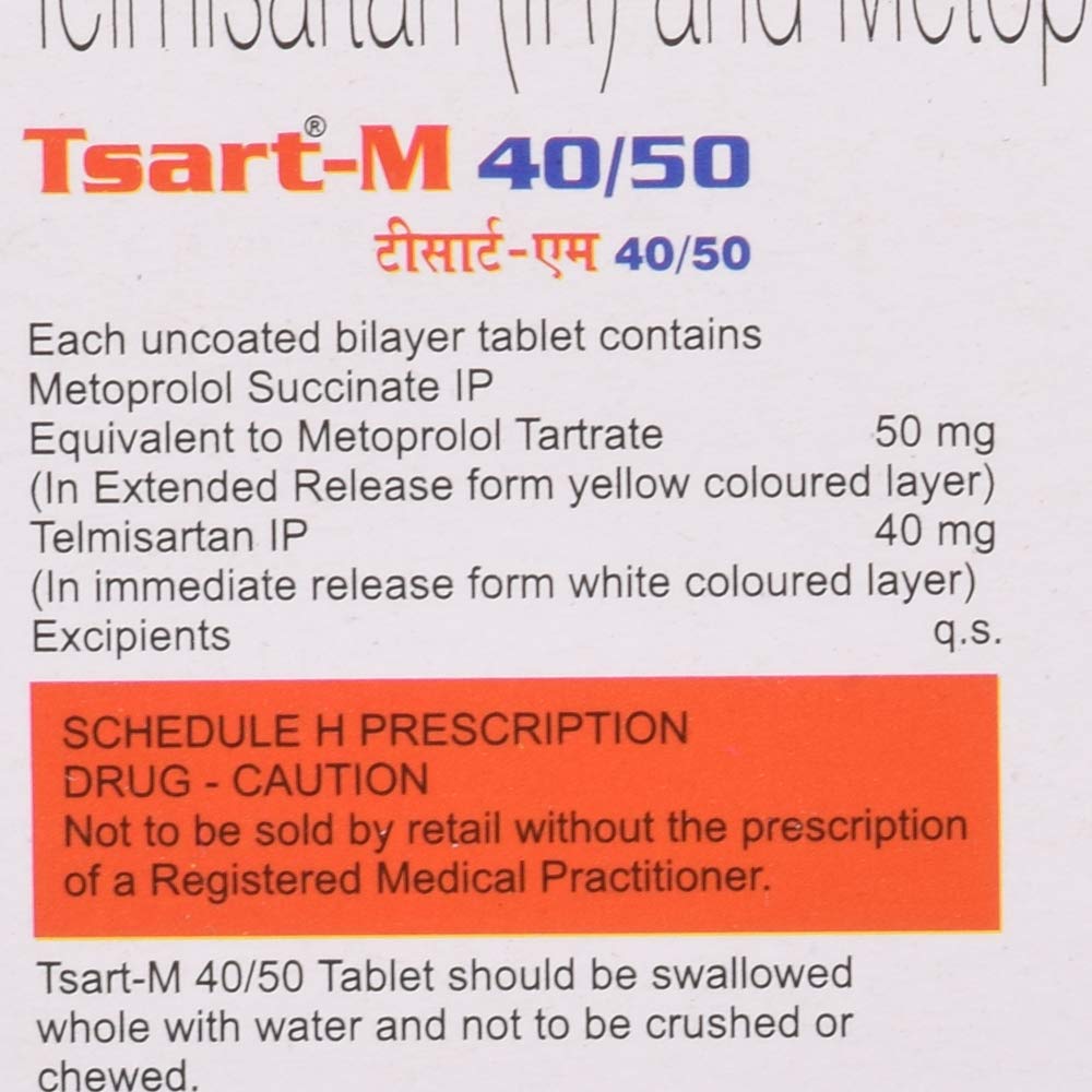 Tsart-M 40/50 - Strip of 10 Tablets