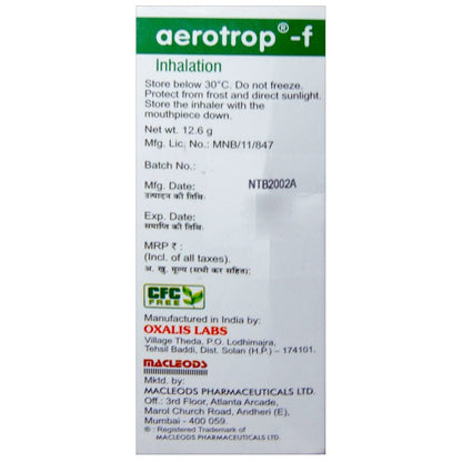 AEROTROP F - Pack of 1 Inhaler