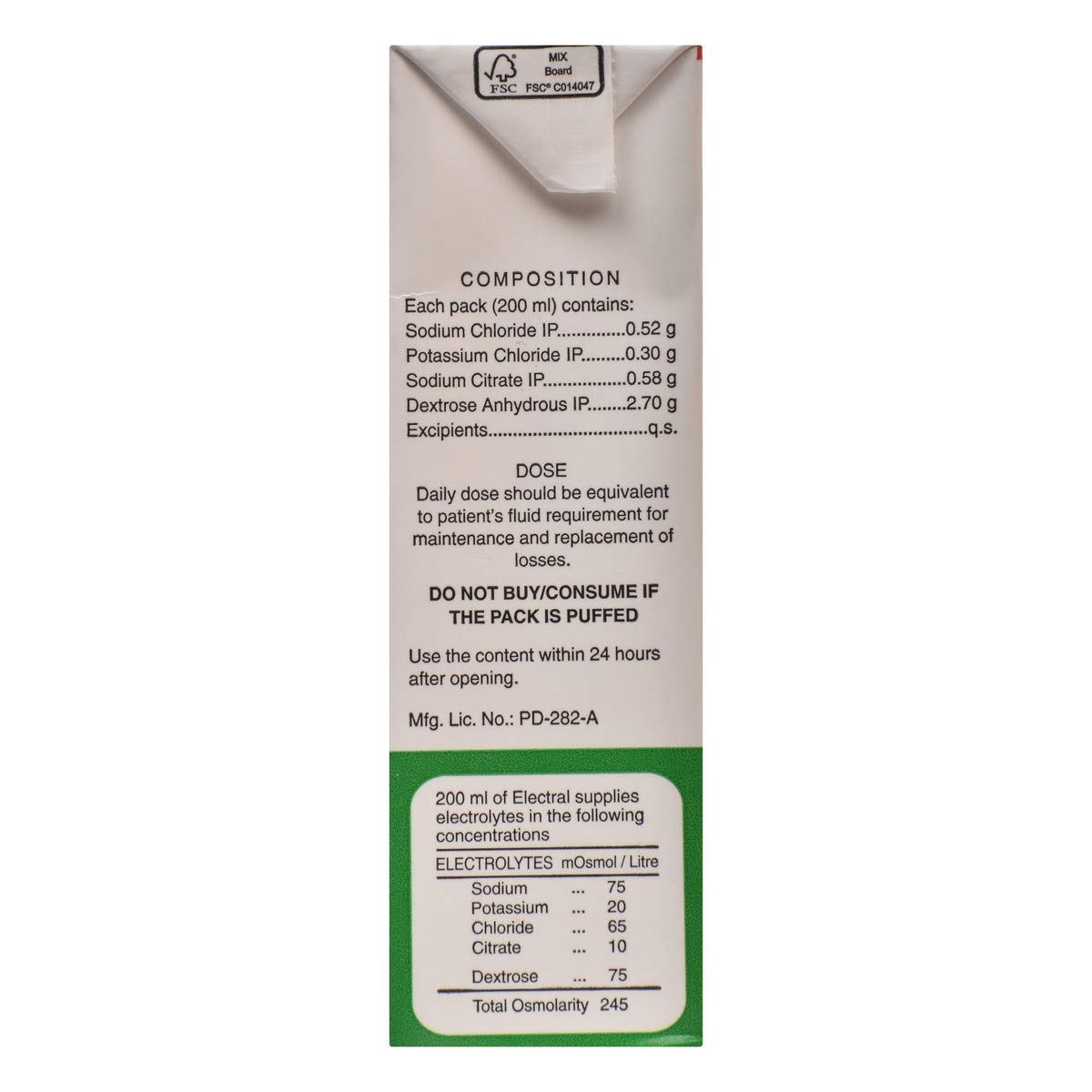 Electral - Pack of 200 ml Apple Flavour Oral Rehydration Solution