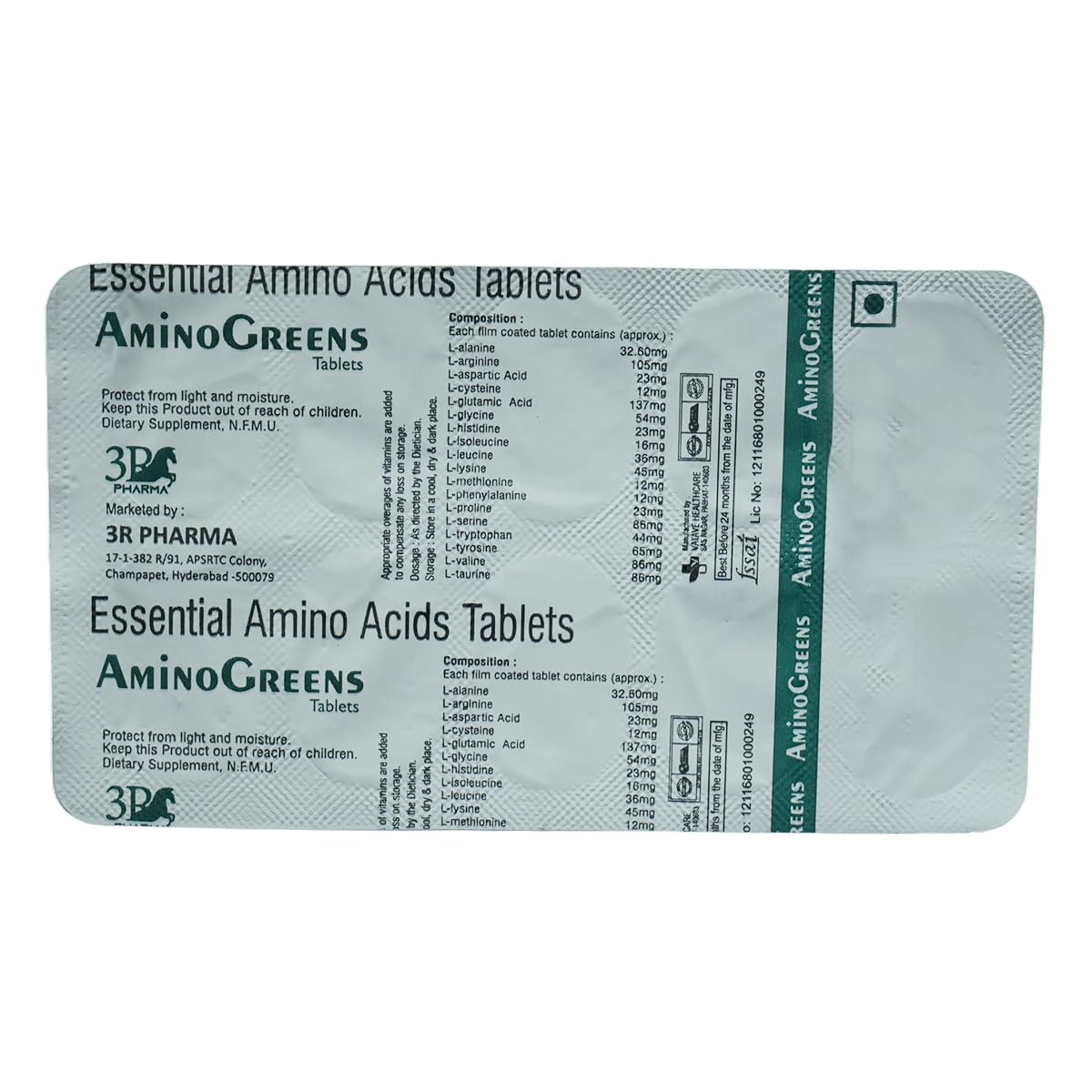 Aminogreens - Strip of 10 Tablets