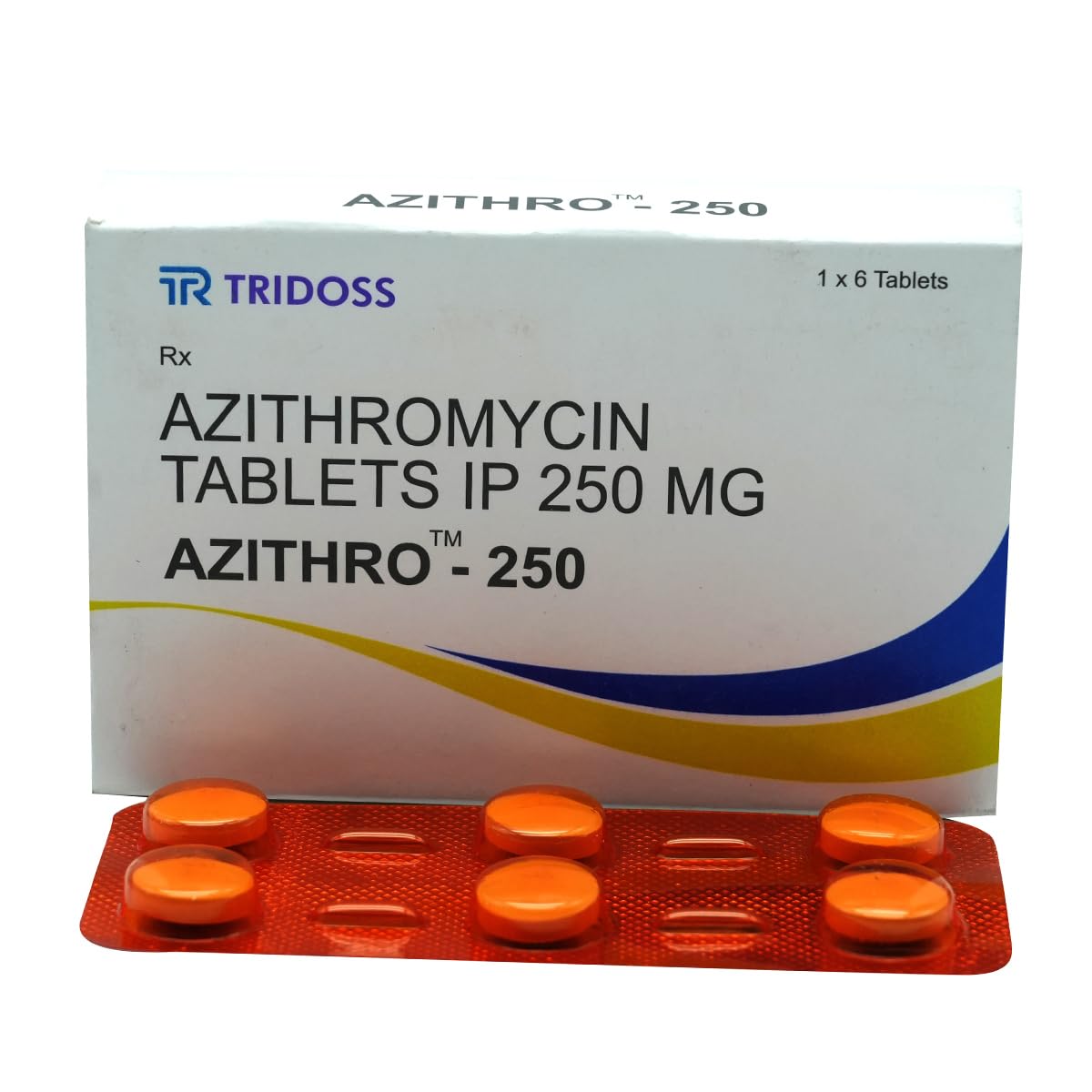 AZITHRO-250 - Strip of 6 Tablets