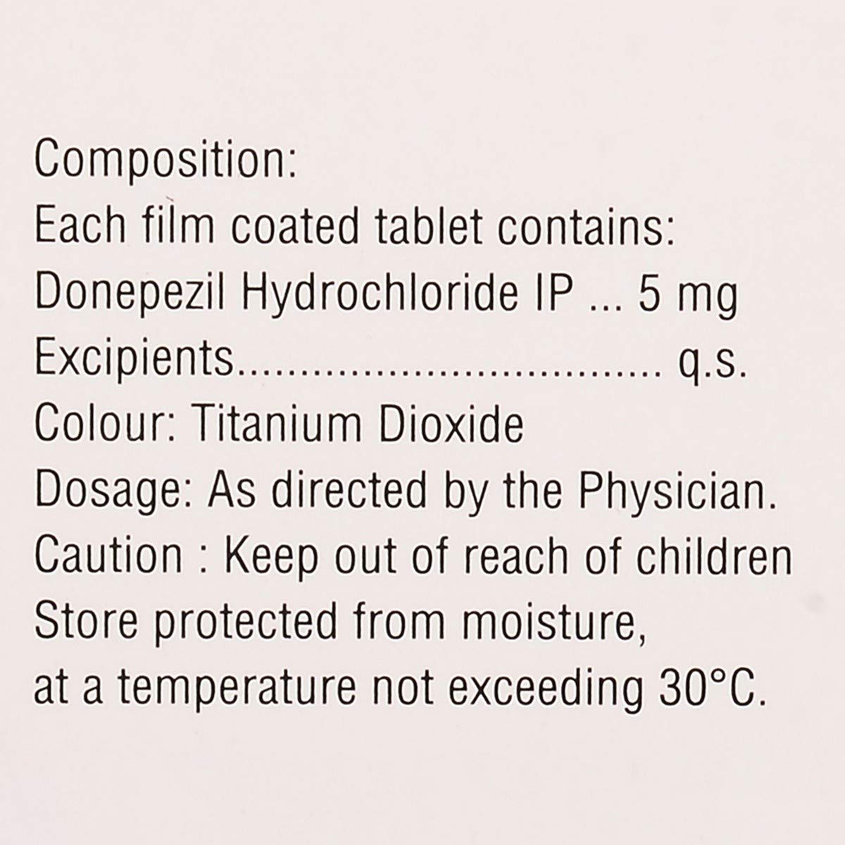 Aricep 5 - Strip of 10 Tablets