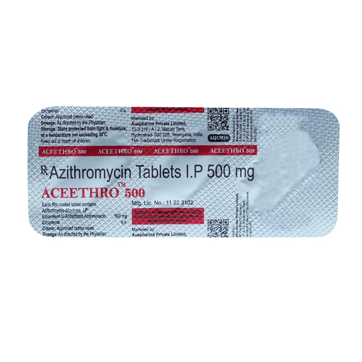 Aceethro 500 - Strip of 3 Tablets