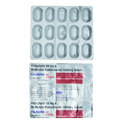 Vilsure-M Forte 50/1000 mg - Strip of 15 Tablets