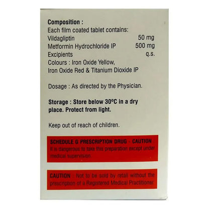 Vilzato M 500/50MG - Strip of 10 Tablets