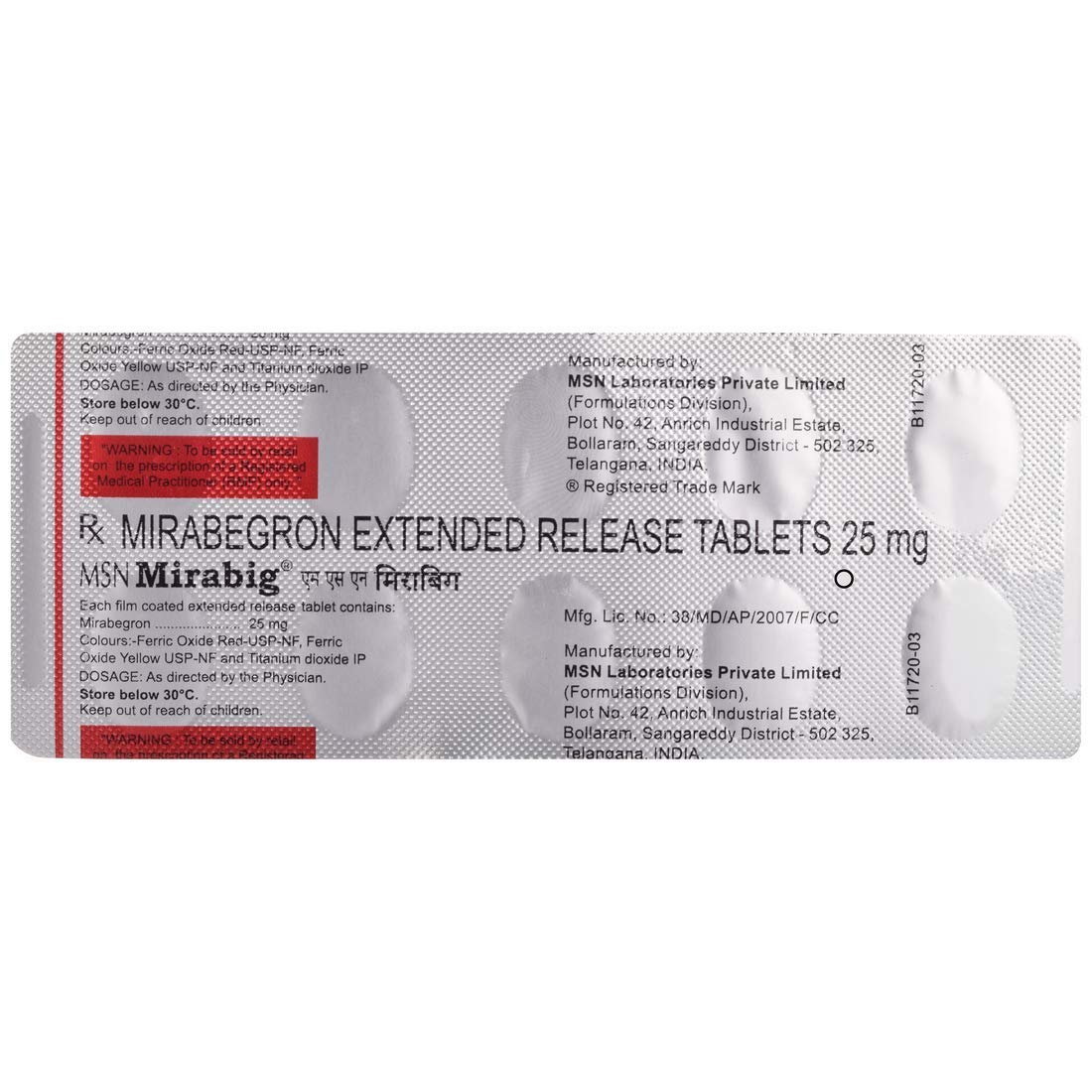 MSN Mirabig - Strip of 10 Tablets