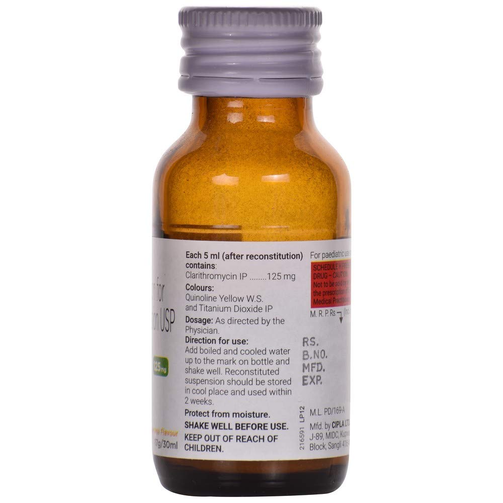 Synclar 125mg Banana Flavour - Bottle of 17g/30 ml Dry Syrup