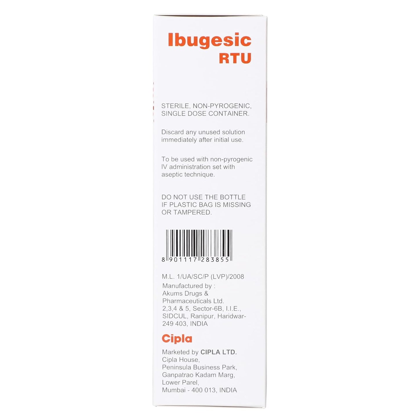 Ibugesic RTU - Bottle of 100ml Infusion