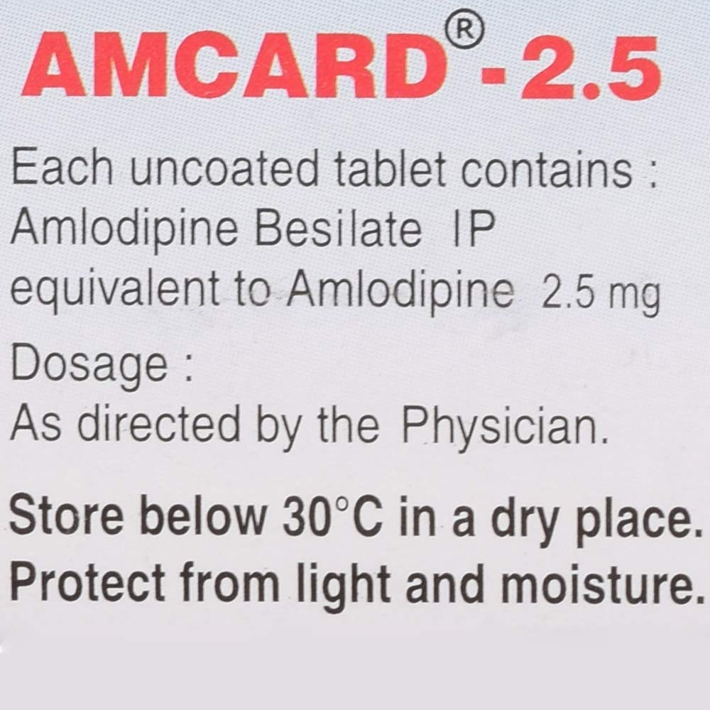 Amcard-2.5 - Strip of 10 Tablets