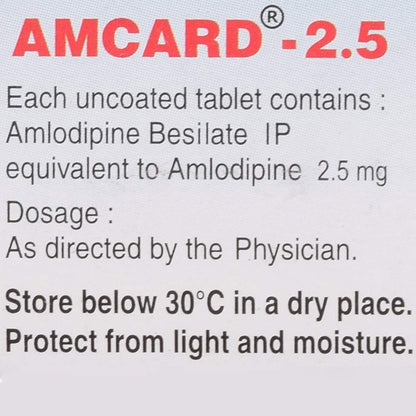 Amcard-2.5 - Strip of 10 Tablets