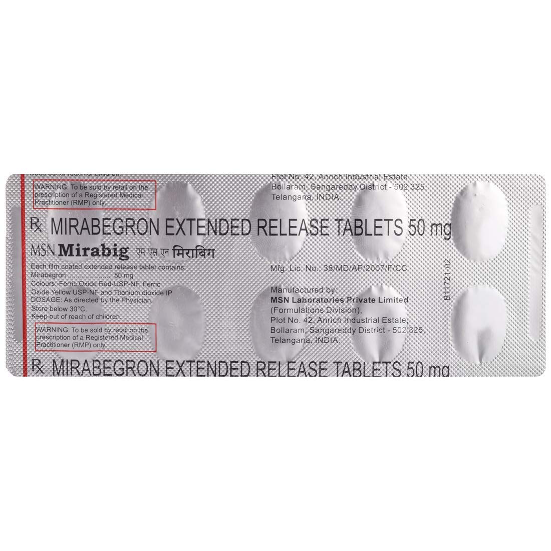 MSN Mirabig - Strip of 10 Tablets