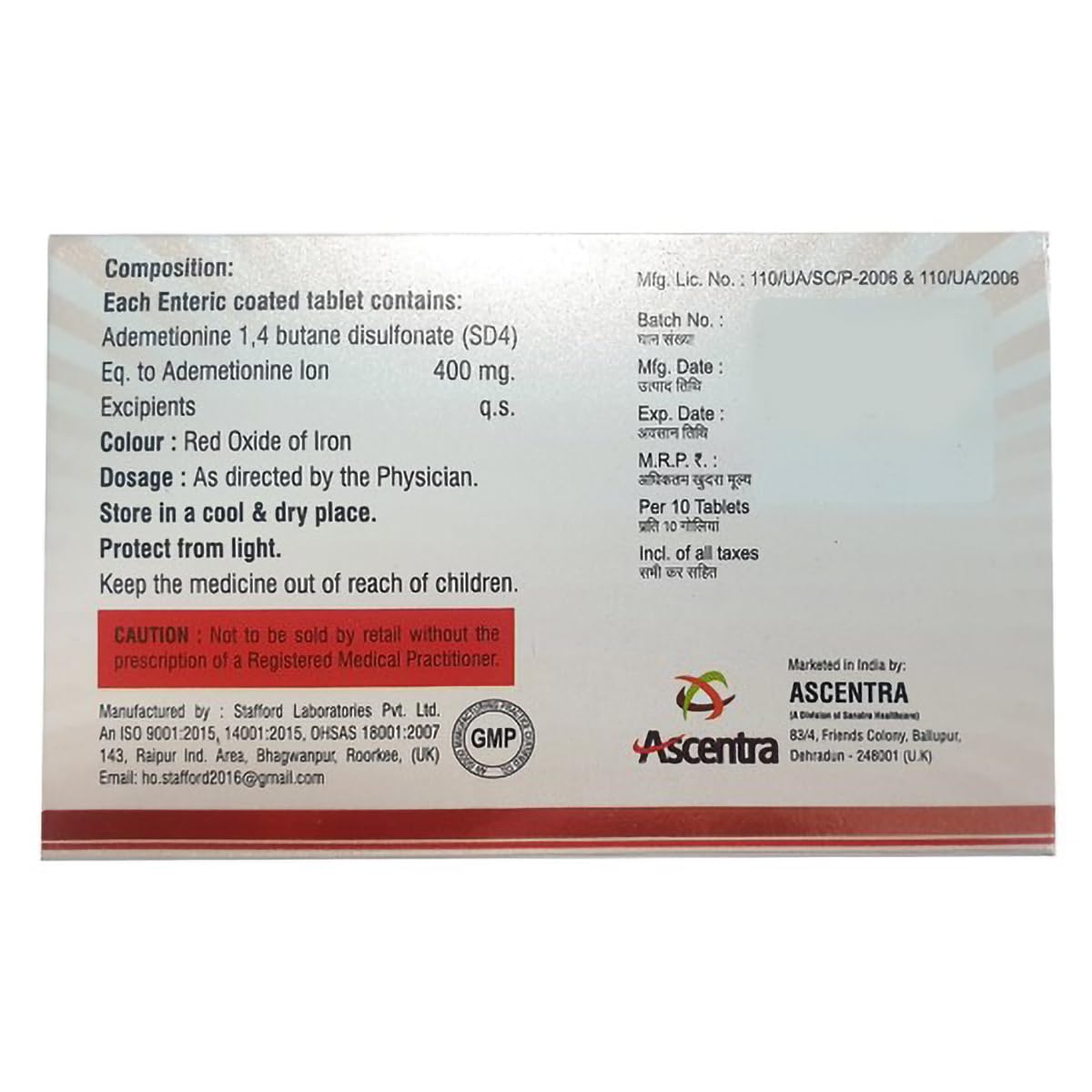 Adefresh-400 - Strip of 10 Tablets