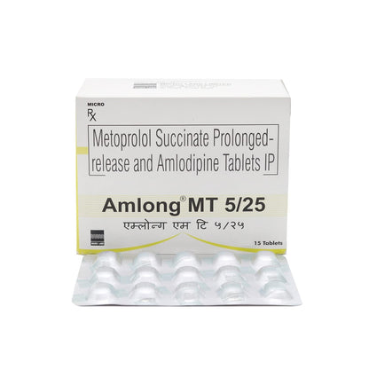 Amlong MT 5/25 - Strip of 15 Tablets