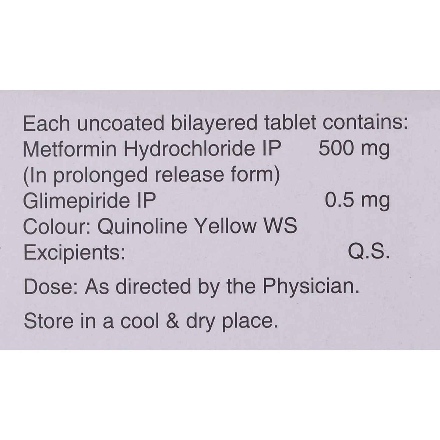 Zoryl-M 0.5 - Strip of 20 Tablets