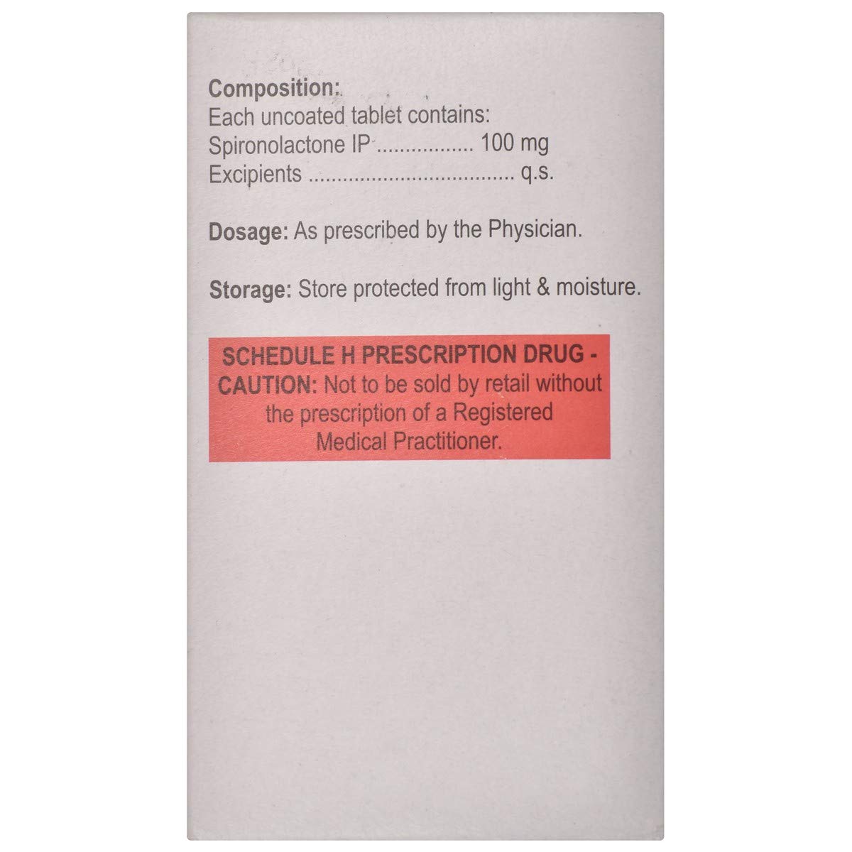 Aldactone 100 - Strip of 15 Tablets