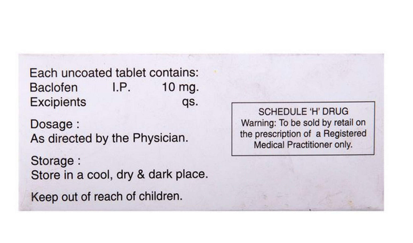 Bacfen 10mg - Strip of 10 Tablets