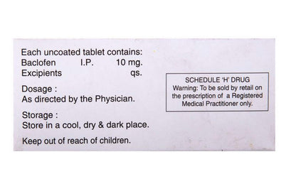 Bacfen 10mg - Strip of 10 Tablets