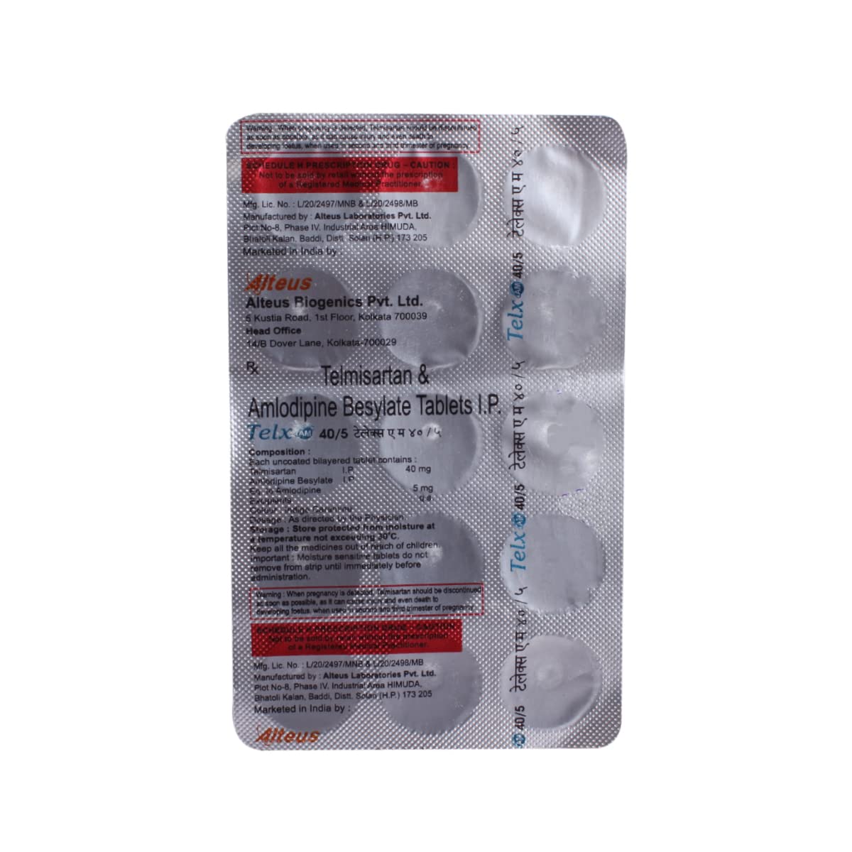 Telx AM - Strip of 15 Tablets