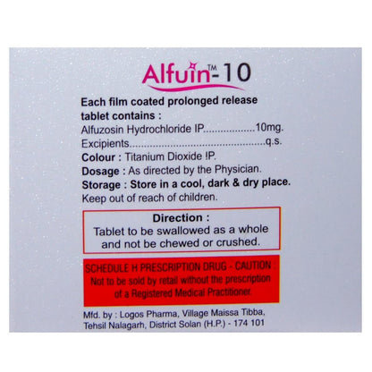 Alfuin-10 - Strip of 10 Tablets