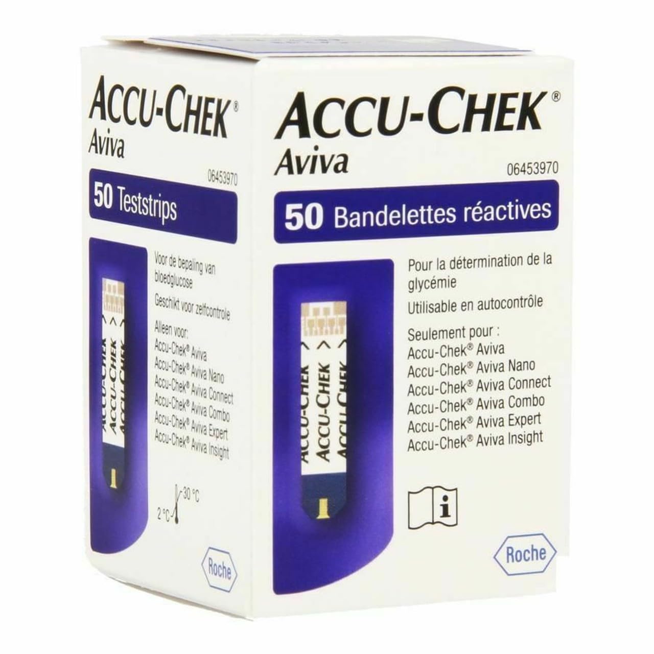 Accu-Chek Aviva 50 Test Strips (White)