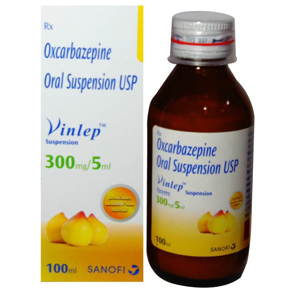 Vinlep 300MG/5ml Lemon Plum Flav - Bottle of 100 ml Suspension