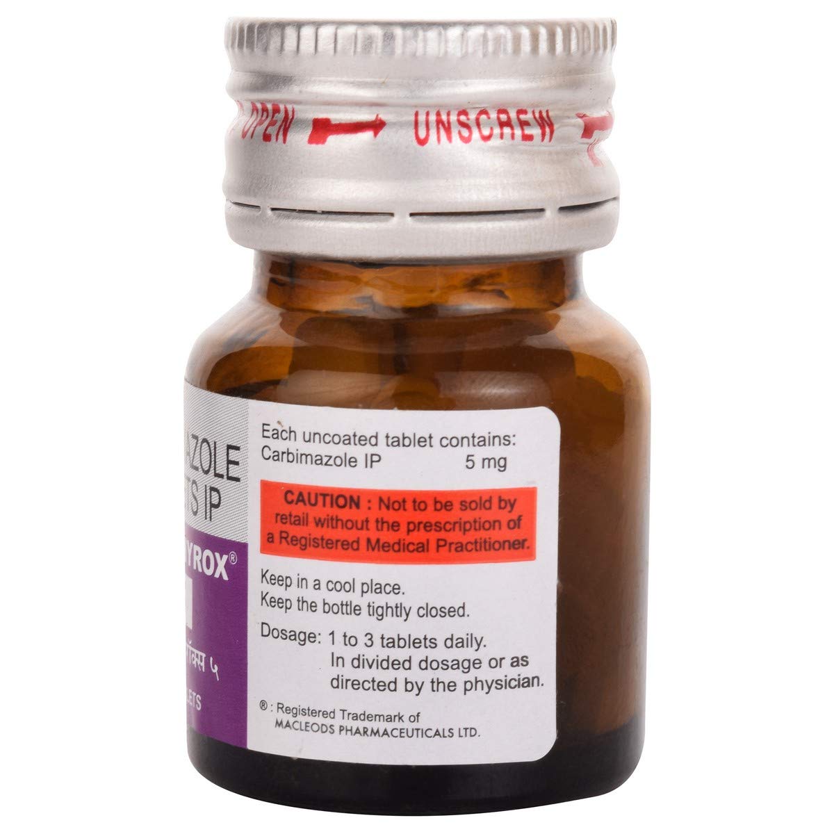 Anti Thyrox 5 - Bottle of 100 Tablets