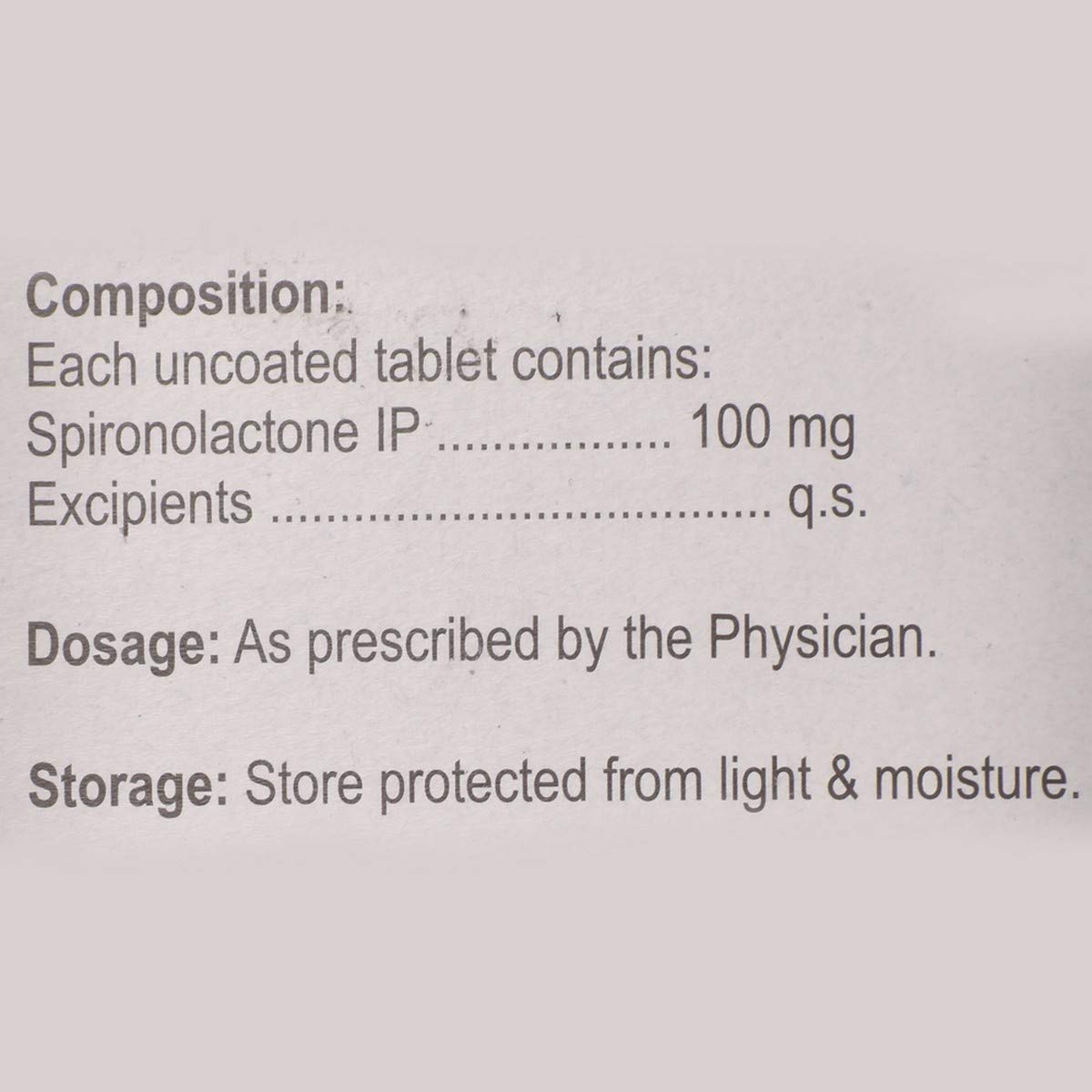 Aldactone 100 - Strip of 15 Tablets