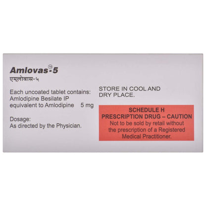 Amlovas-5 - Strip of 15 Tablets