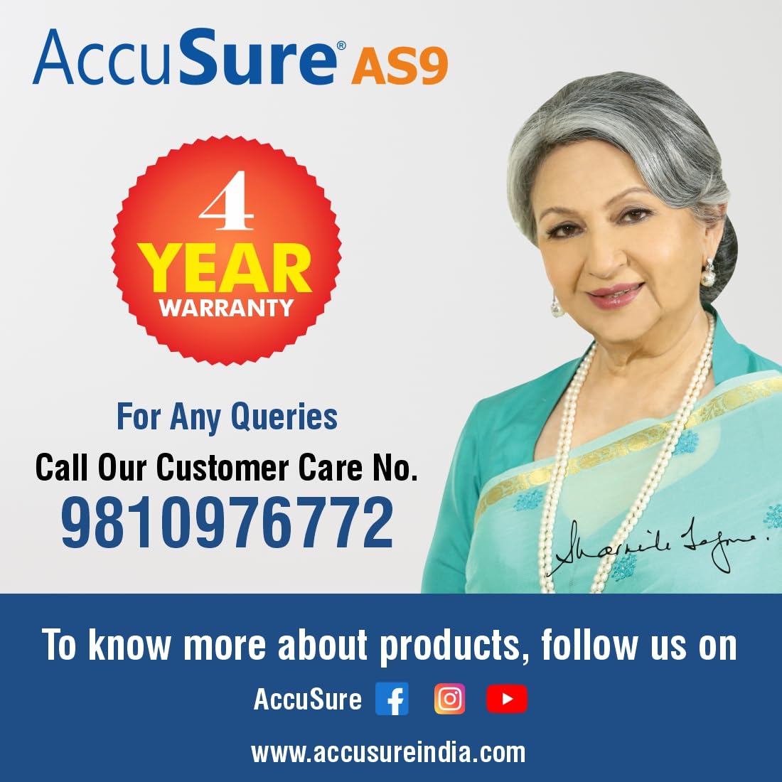 AccuSure Blood Pressure Monitor Fully Automatic Digital Large Display And Adjustable Arm-Cuff Comes With Micro USB Port - Black Color