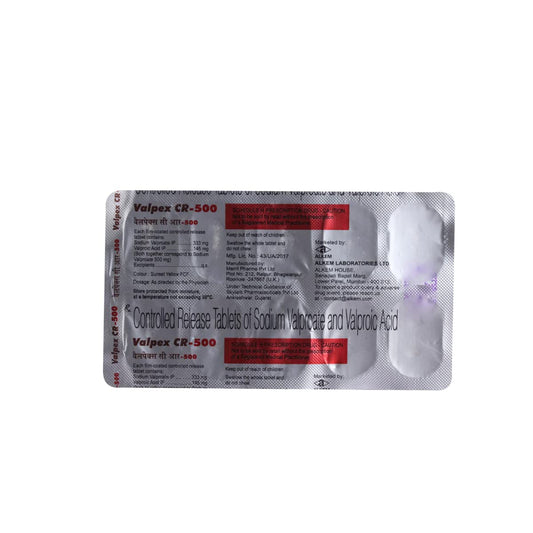 Valpex CR 500MG - Strip of 10 Tablets