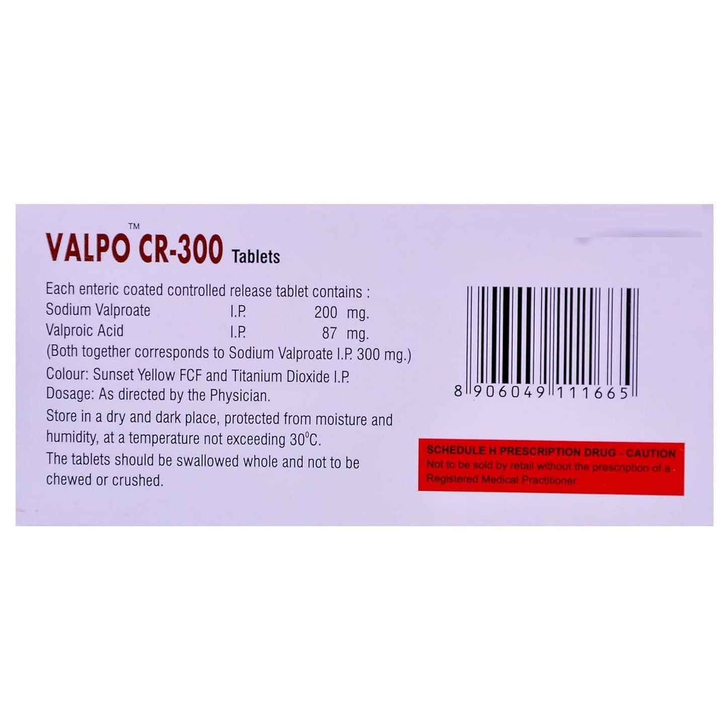 Valpo Cr 300MG - Strip of 10 Tablets