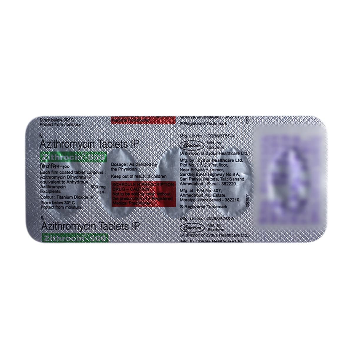 ZITHROCIN-500MG - Strip of 5 Tablets