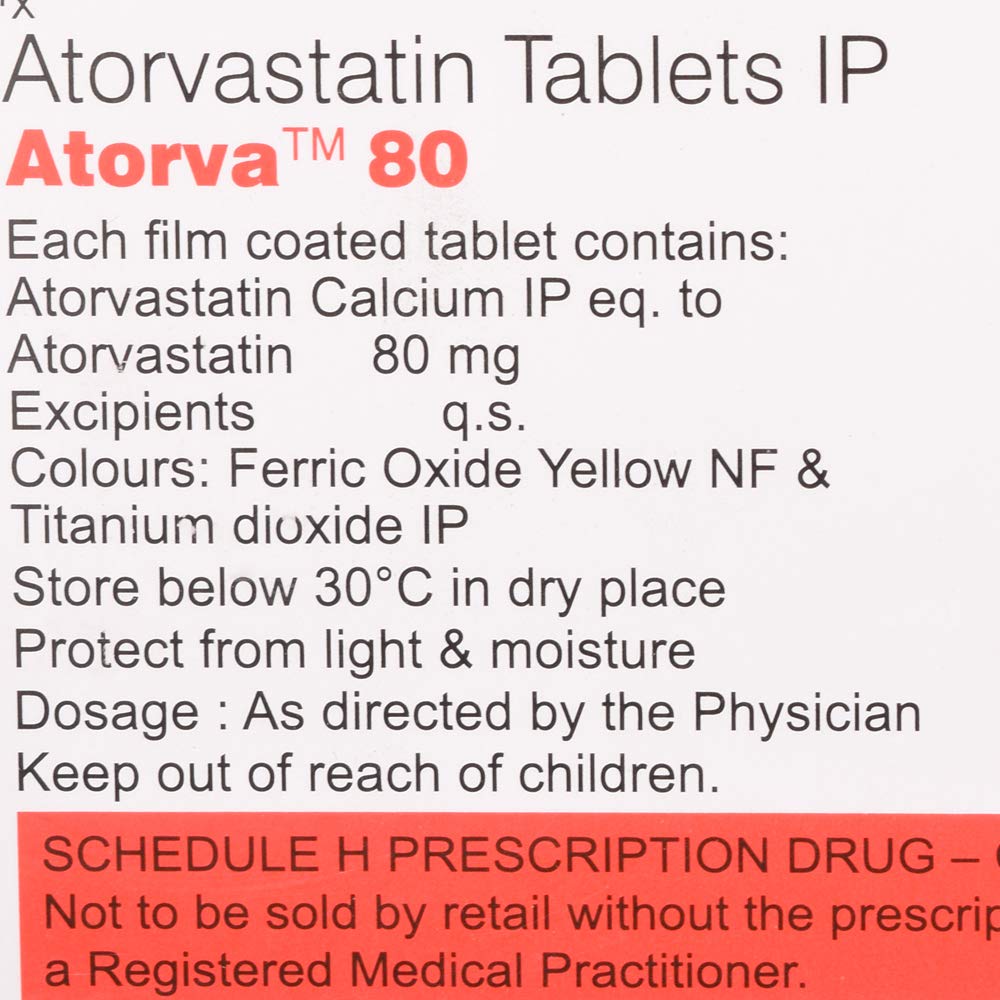 Atorva 80 - Strip of 10 Tablets