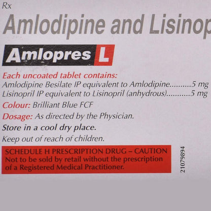 Amlopres L - Strip of 15 Tablets