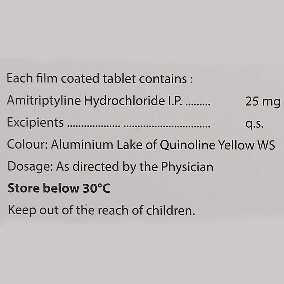 Tryptomer 25 Mg - Strip of 30 Tablets