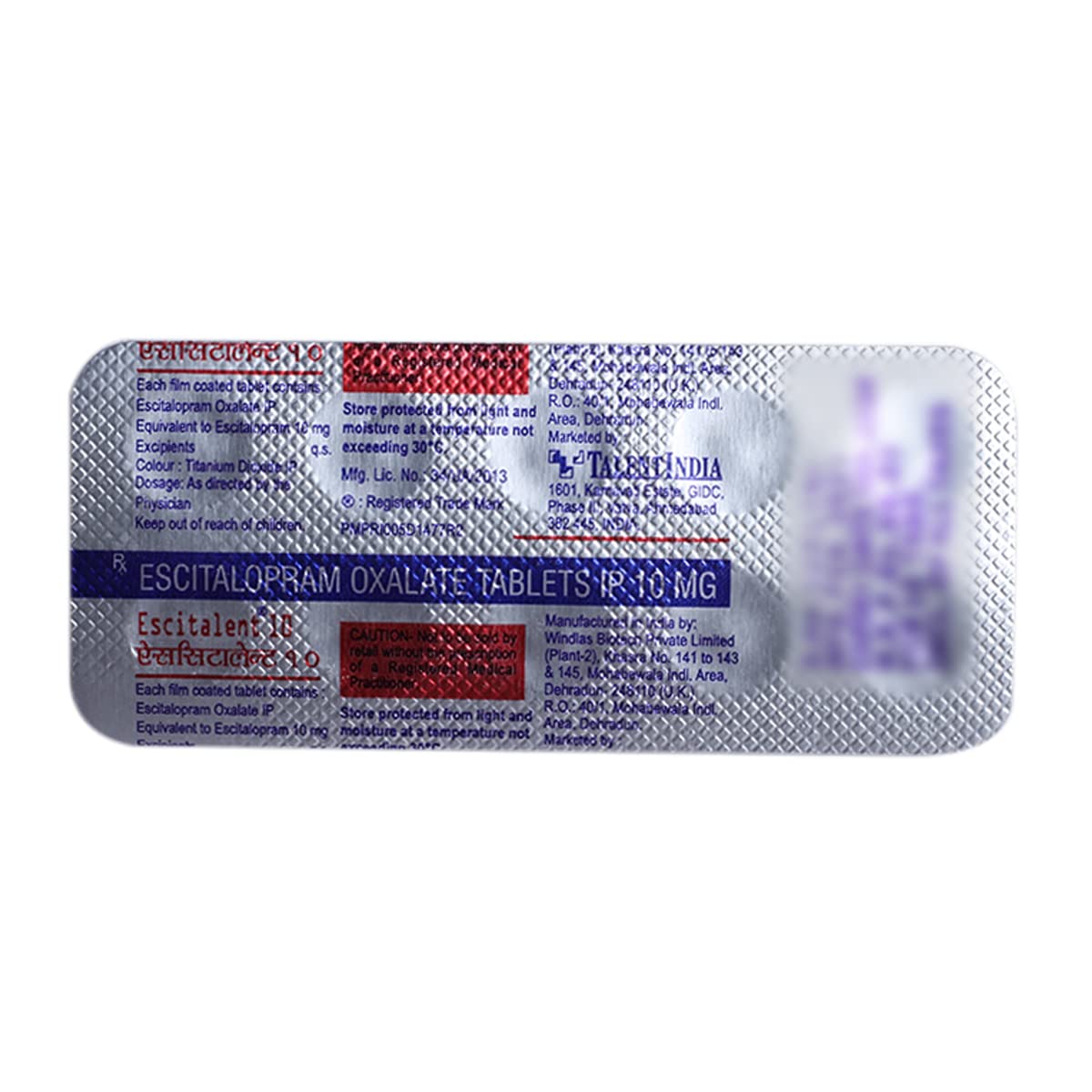 ESCITALENT 10 MG - Strip of 10 Tablets