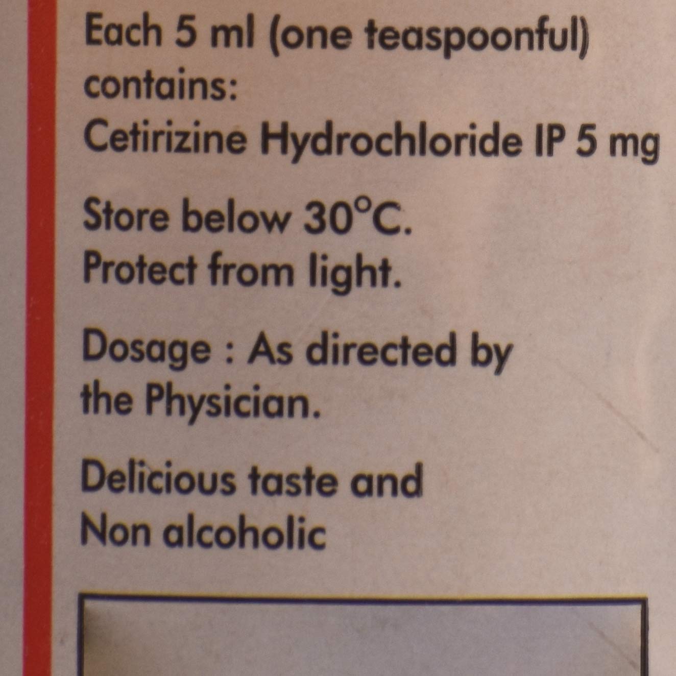 Allercet - Bottle of 60 ml Syrup