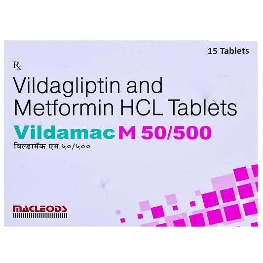 Vildamac M 50/500MG - Strip of 15 Tablets