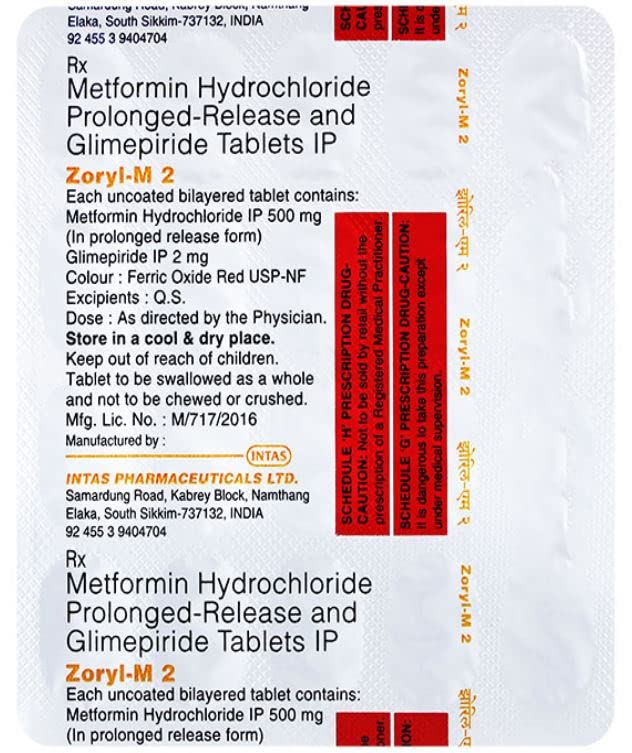 Zoryl-M 2 - Strip of 20 Tablets