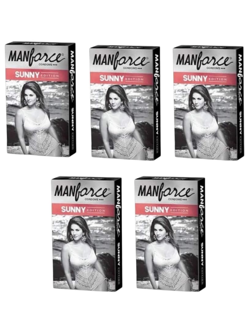 Manforce Sunny Edition Condoms | 10 pcs | Ribbed, Dotted & Anatomically Shaped Condoms | India’s No. 1* Condom Brand for Safe Sex