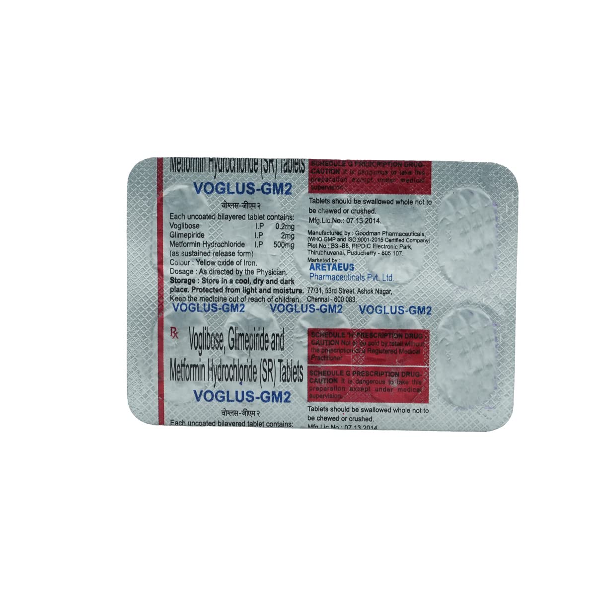 Voglus gm2 - Strip of 10 Tablets