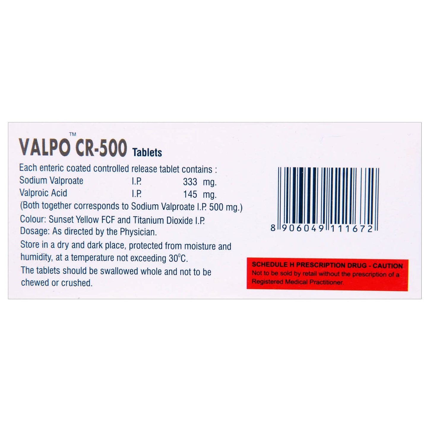 Valpo Cr-500MG - Strip of 10 Tablets