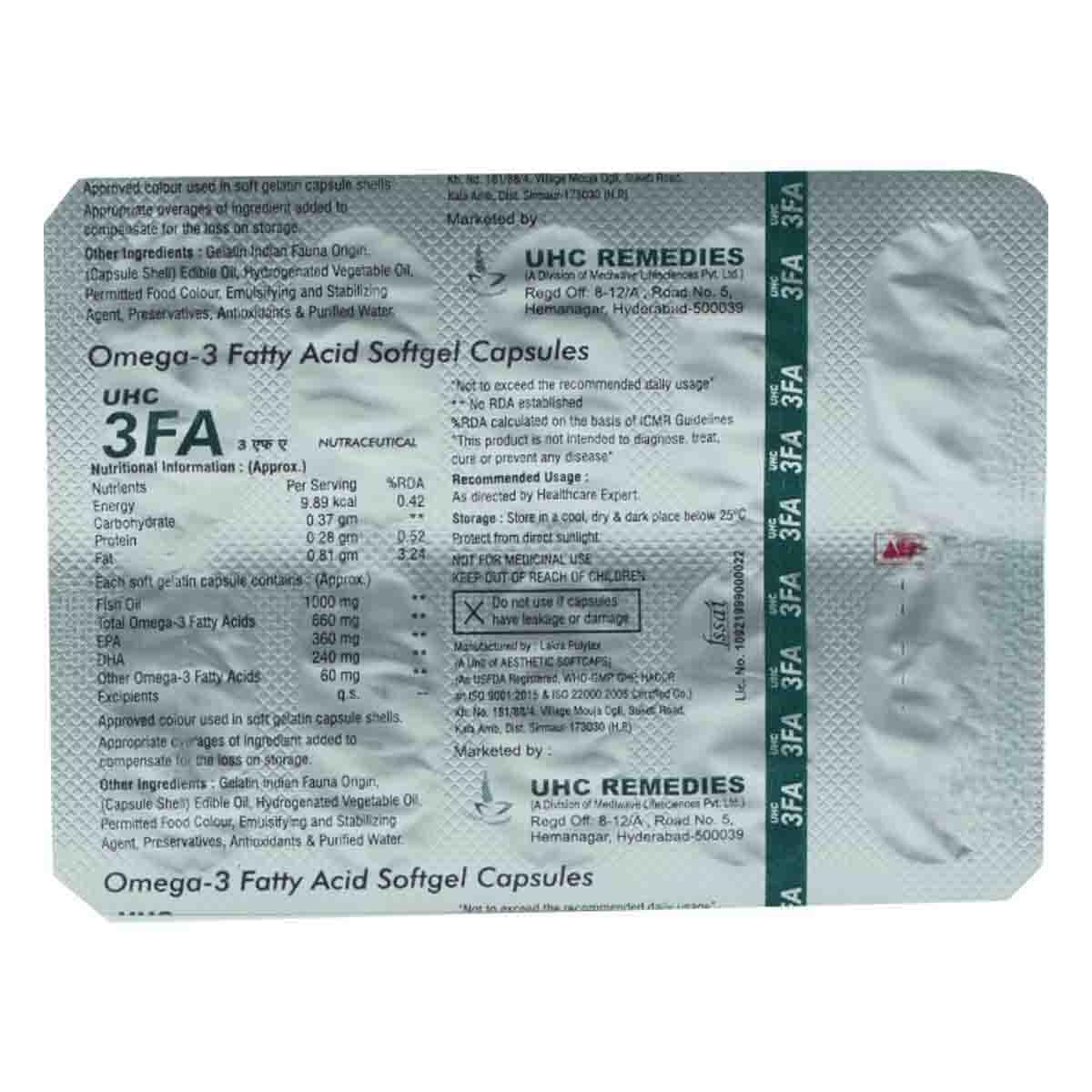 3FA Softgel Capsule 10's - Strip of 10 Softgel Capsules