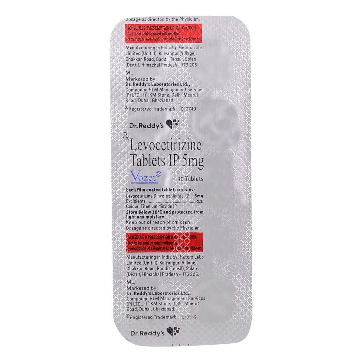 Vozet 5mg - Strip of 10 Tablets